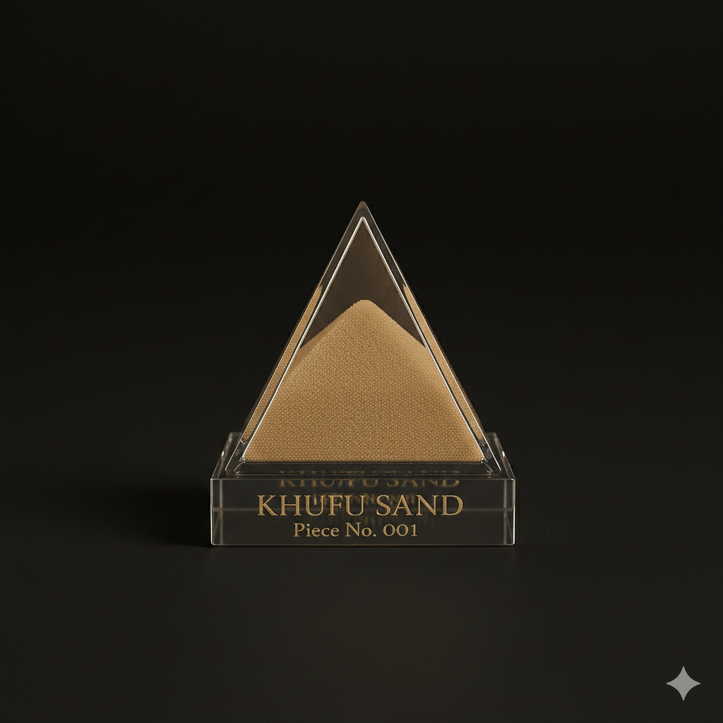 Angled view of KHUFU SAND pyramid
